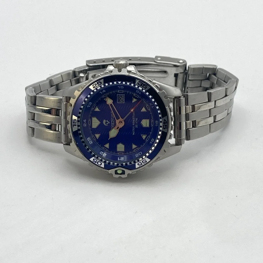 Momentum M1 Women's Diver Watch 30mm Silver Tone Blue Dial 200M New Battery 6